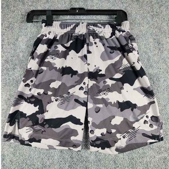 Nike Other - Nike Boys Camo Athletic Shorts Grey Black White Camouflage Training Gym Size S